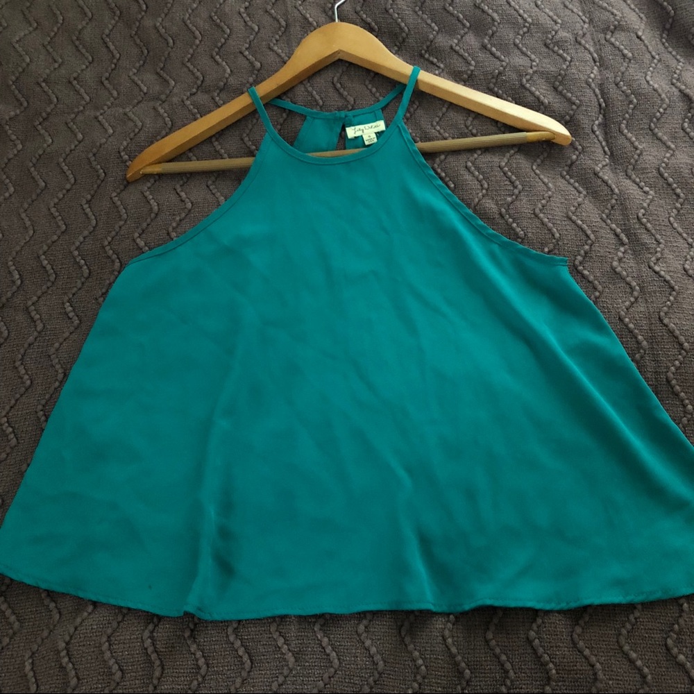 Lily White High Neck Tank